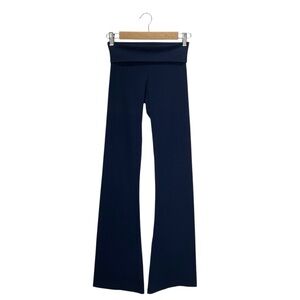 Solow Foldover Flare Legging Women’s Size XS Navy Blue Cotton xs New NWT